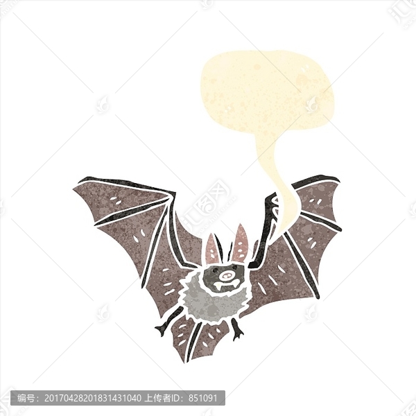 卡通蝙蝠插畫