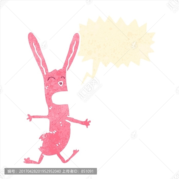 卡通兔子插畫