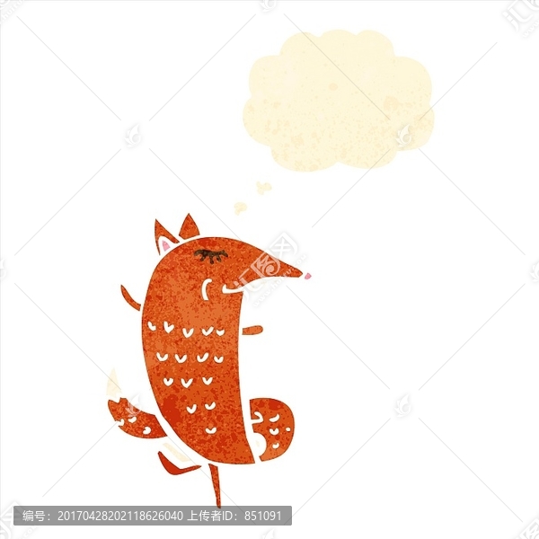 卡通狐貍插畫