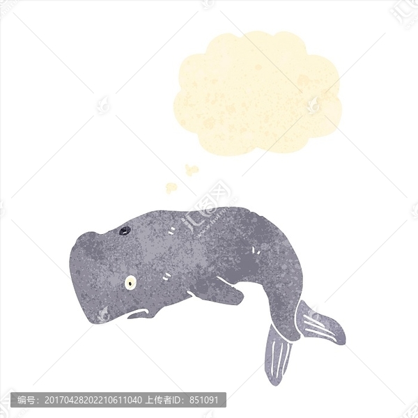 卡通鯨魚插畫
