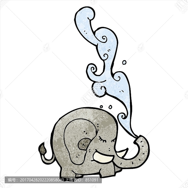 卡通動(dòng)物大象插畫(huà)