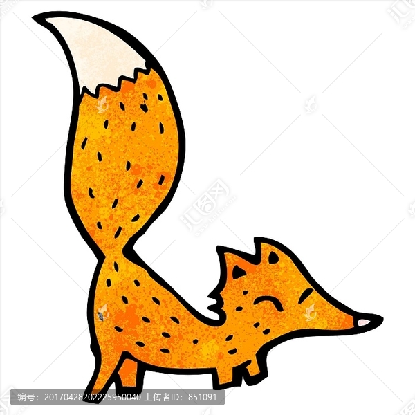卡通動物狐貍插畫