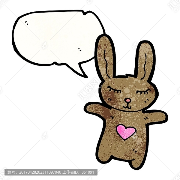 卡通兔子插畫