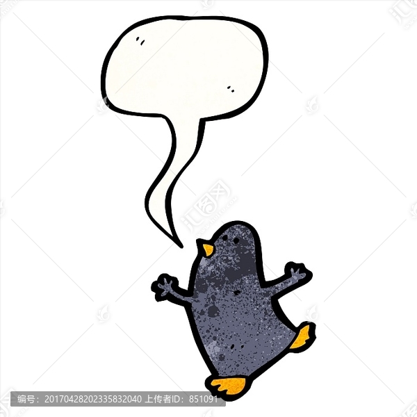 卡通企鵝插畫