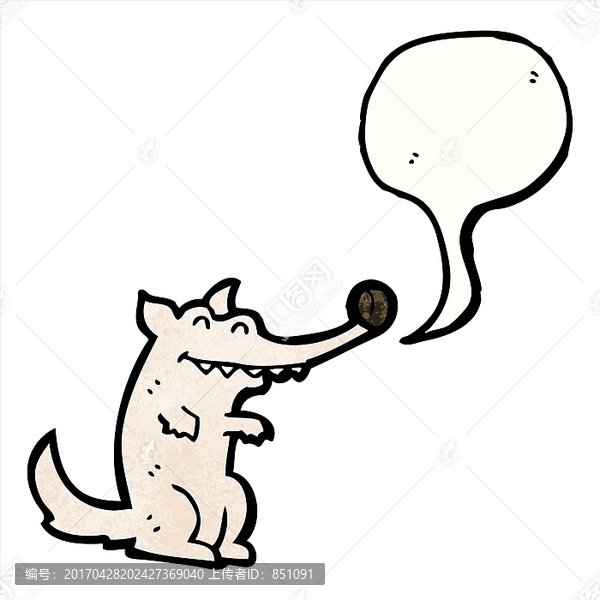 卡通狼插畫