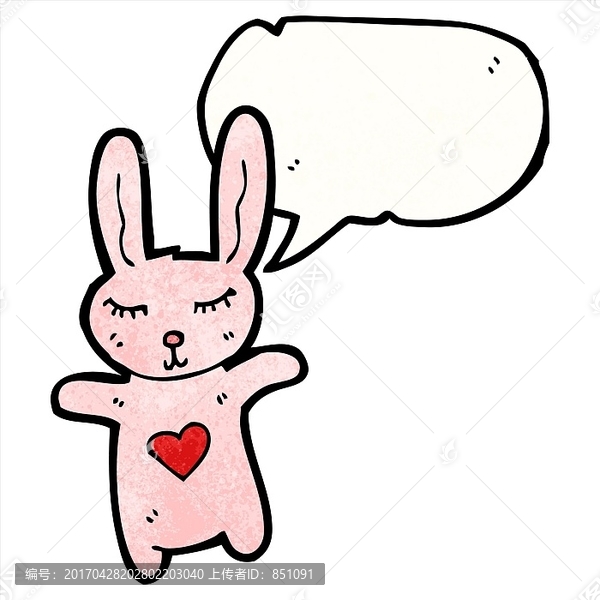 卡通兔子插畫