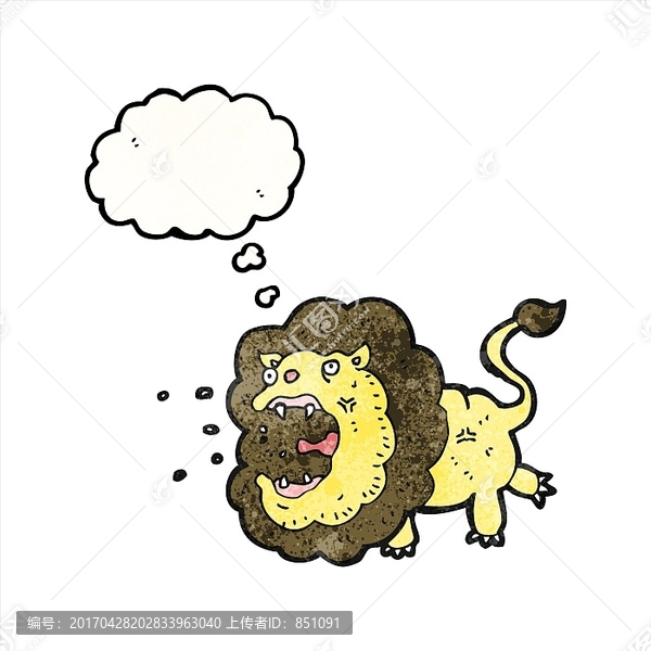 卡通動物獅子插畫