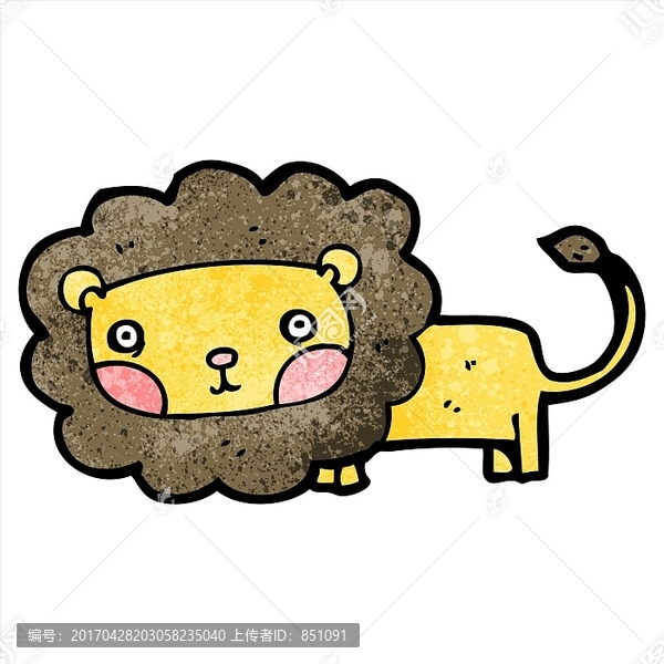 卡通獅子插畫