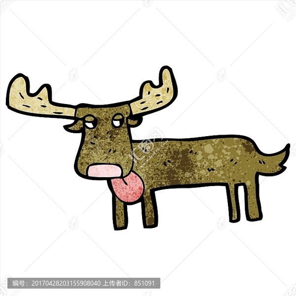 卡通雄鹿插畫