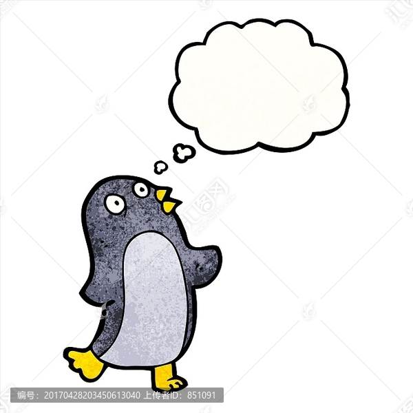 卡通企鵝插畫