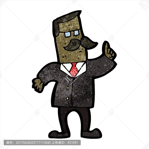 卡通商人插畫