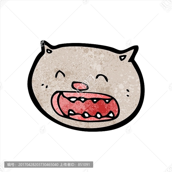 卡通貓臉插畫