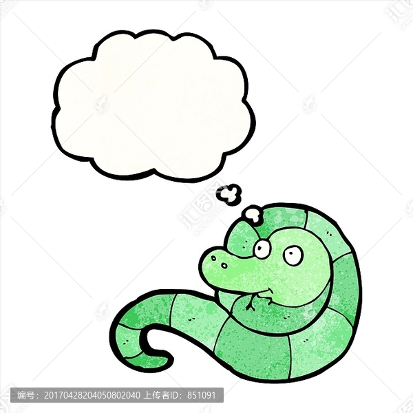 卡通蛇插畫