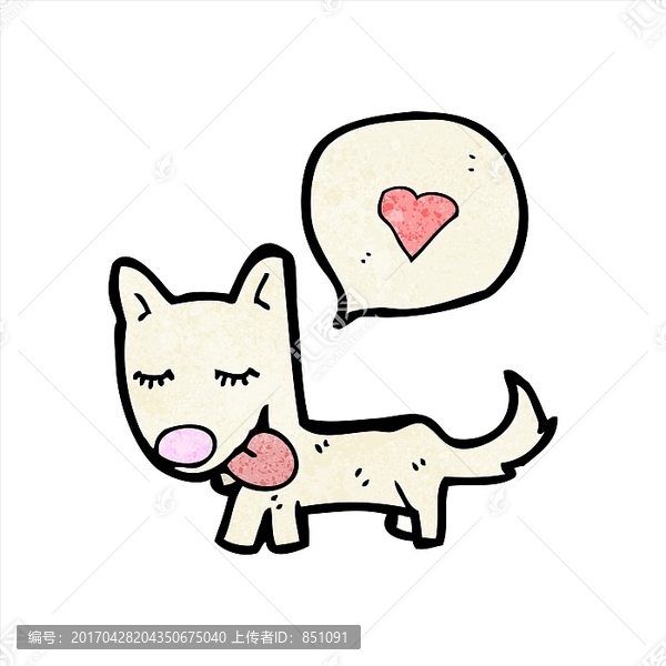 卡通小狗插畫
