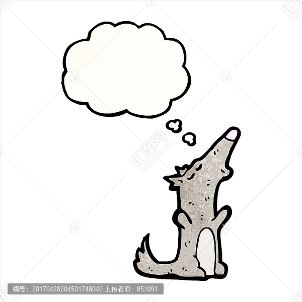卡通狼插畫