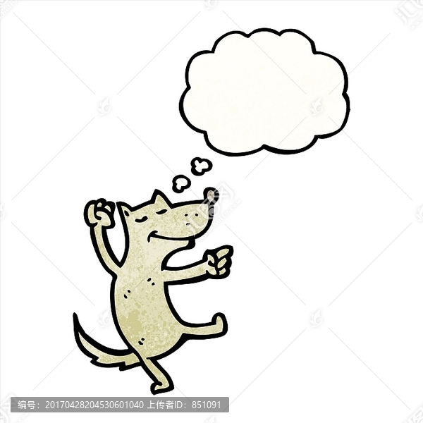 卡通狗狗插畫