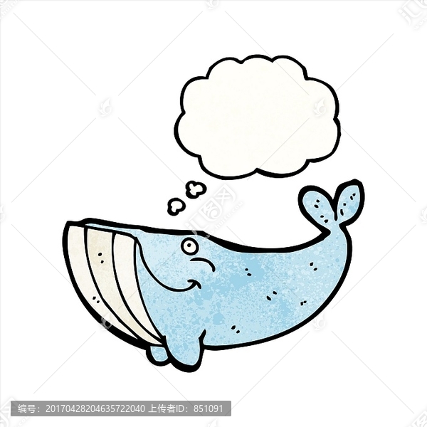 卡通鯨魚(yú)插畫(huà)