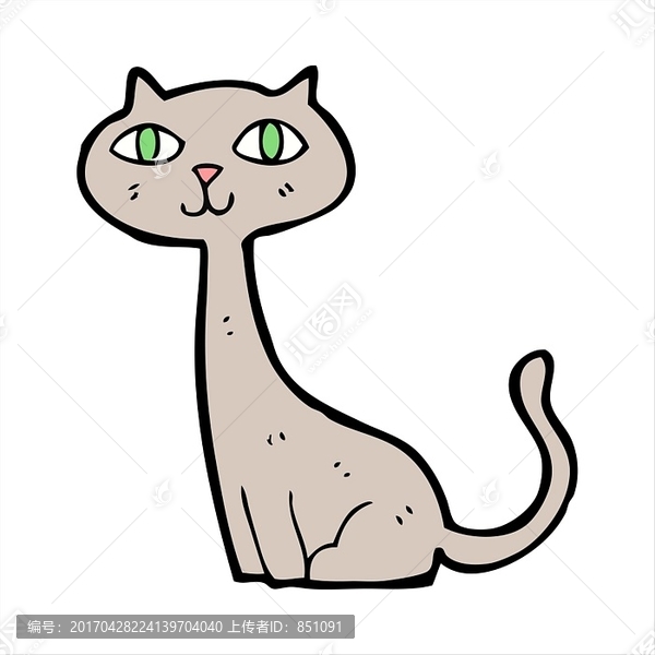 卡通動物貓咪插畫