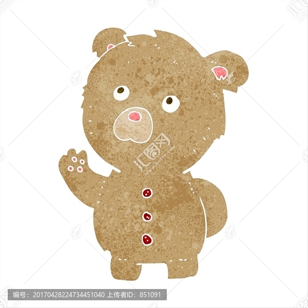 卡通動物小熊插畫