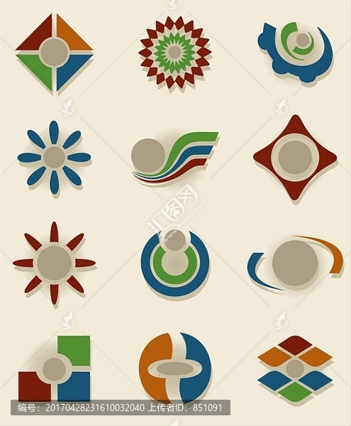 公司圖標(biāo)矢量插畫