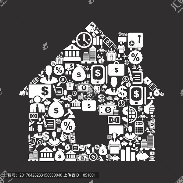 由商業(yè)構(gòu)成的房子