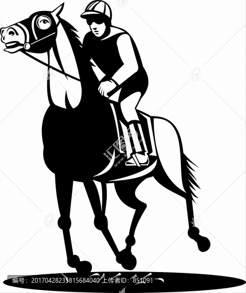 動(dòng)物馬剪影矢量圖