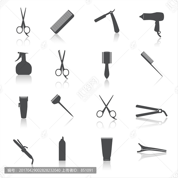 理發(fā)師工具圖標(biāo)