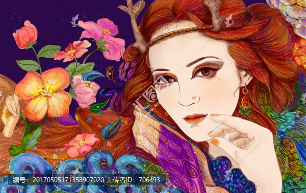 美女插畫