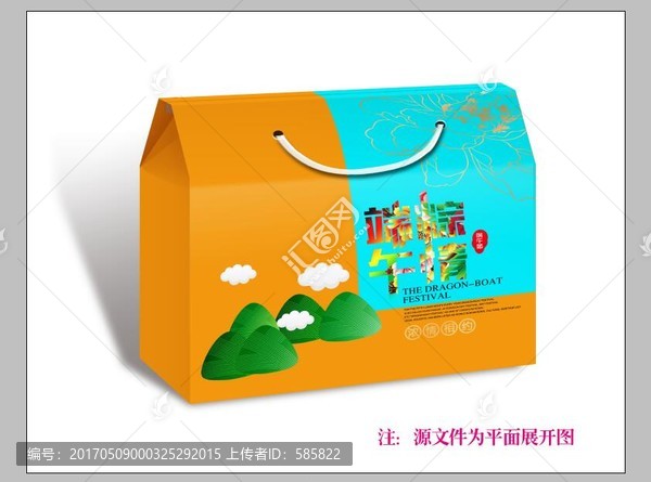 粽子包裝平面展開