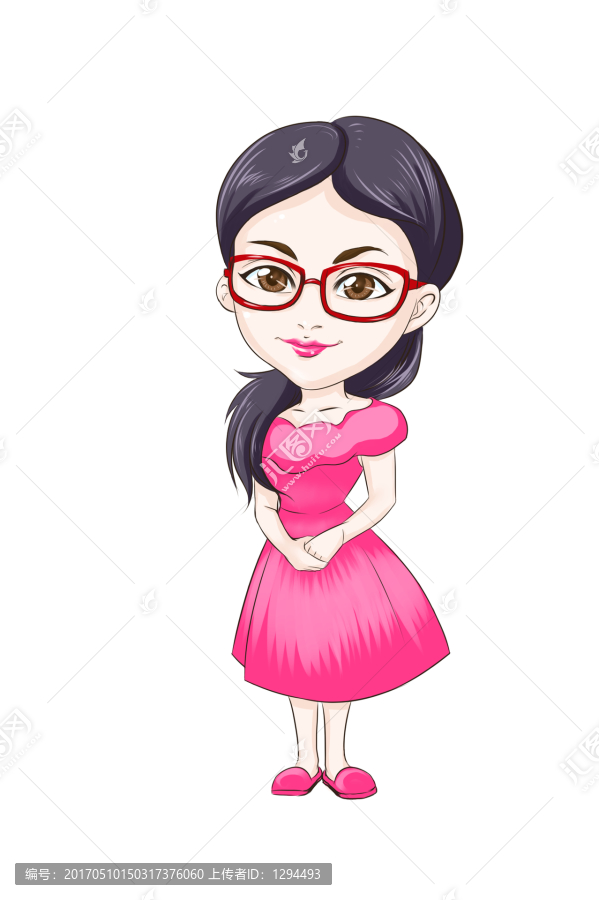 Q版眼鏡女