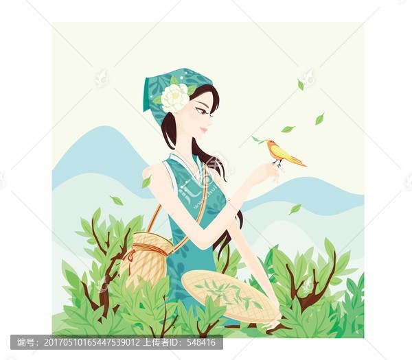 采茶女與小鳥