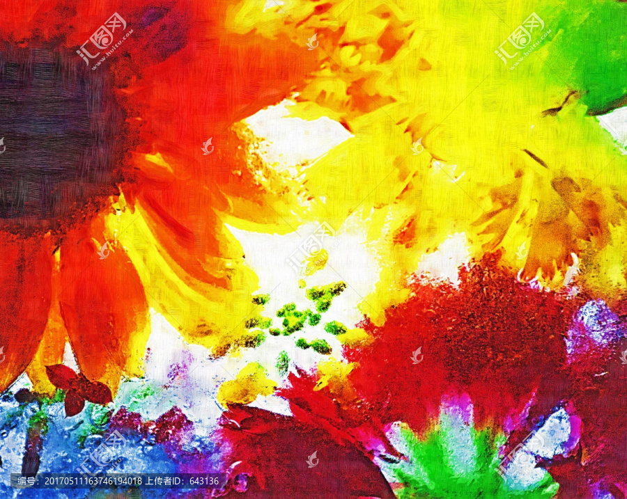 油畫,抽象畫,花色