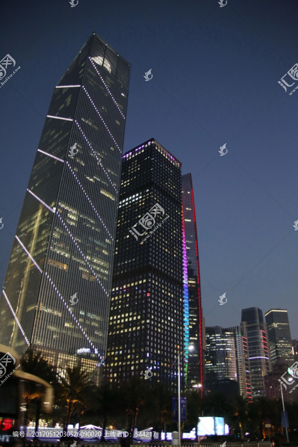 广州摩天大楼的夜色