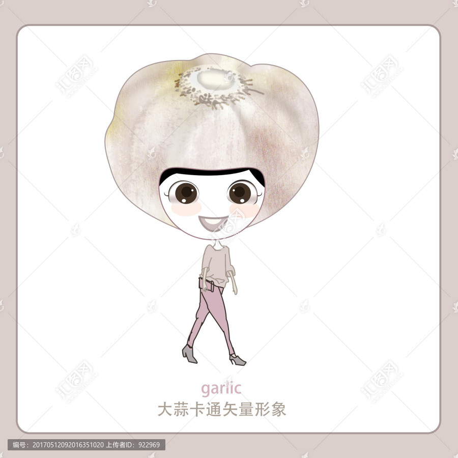 卡通大蒜,蒜,調(diào)味品