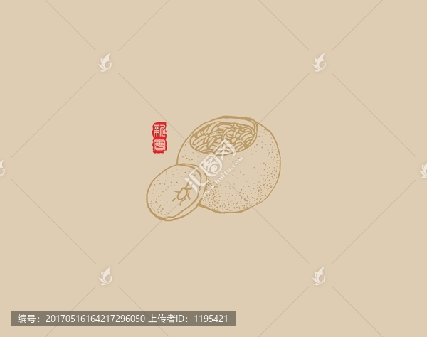 柑普茶,小青柑手繪