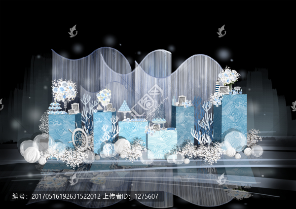 海藍色甜品區(qū)