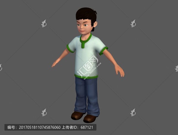 男孩3d角色模型