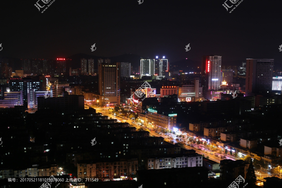 淮南夜景,俯瞰城市