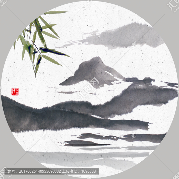 水墨竹