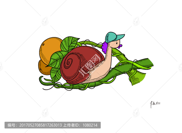 蝸牛小姐插畫
