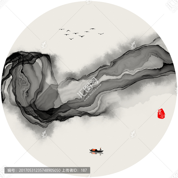 水墨畫,意境水墨掛畫