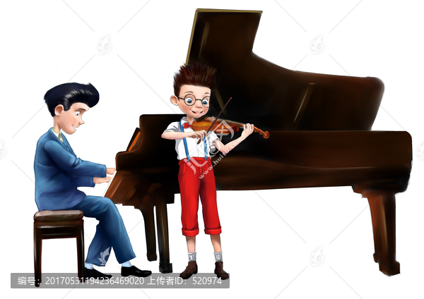 小提琴演奏插畫(huà)