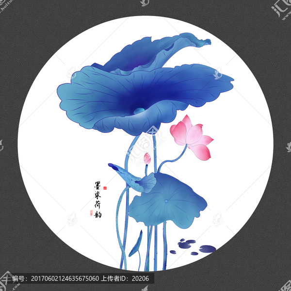 手繪荷花,蓮花手繪