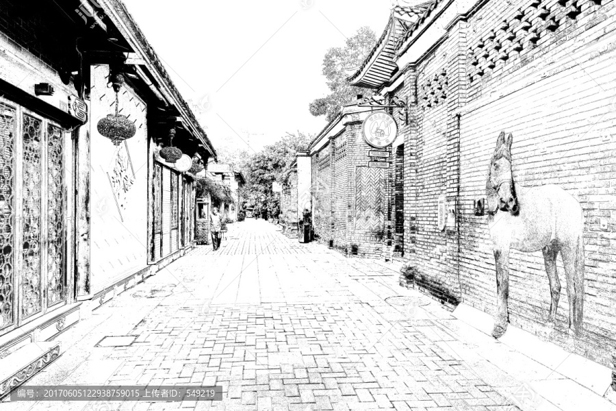 寬窄巷子,四川古鎮(zhèn)線描