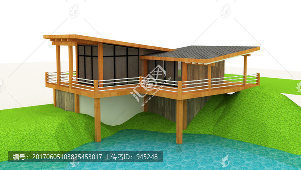 景區(qū)臨湖觀景臺模型設計
