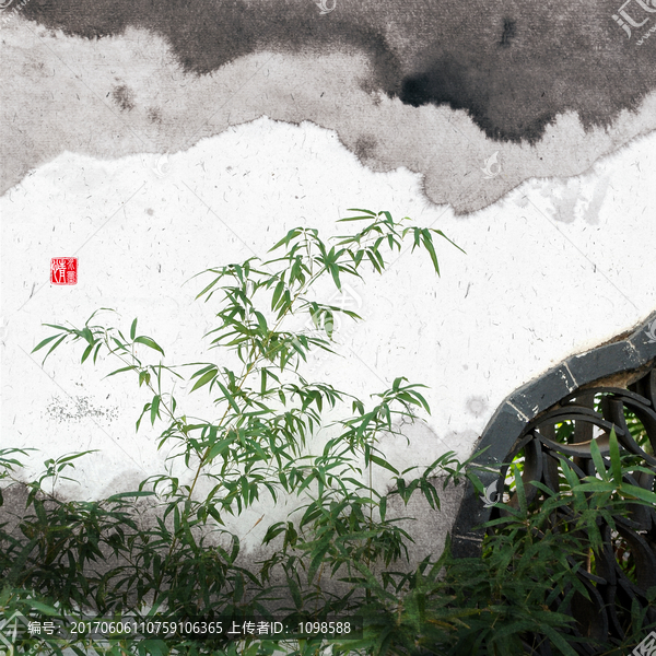 水墨竹