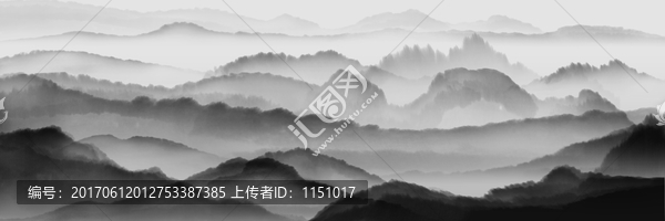 意境山水,水墨山水背景