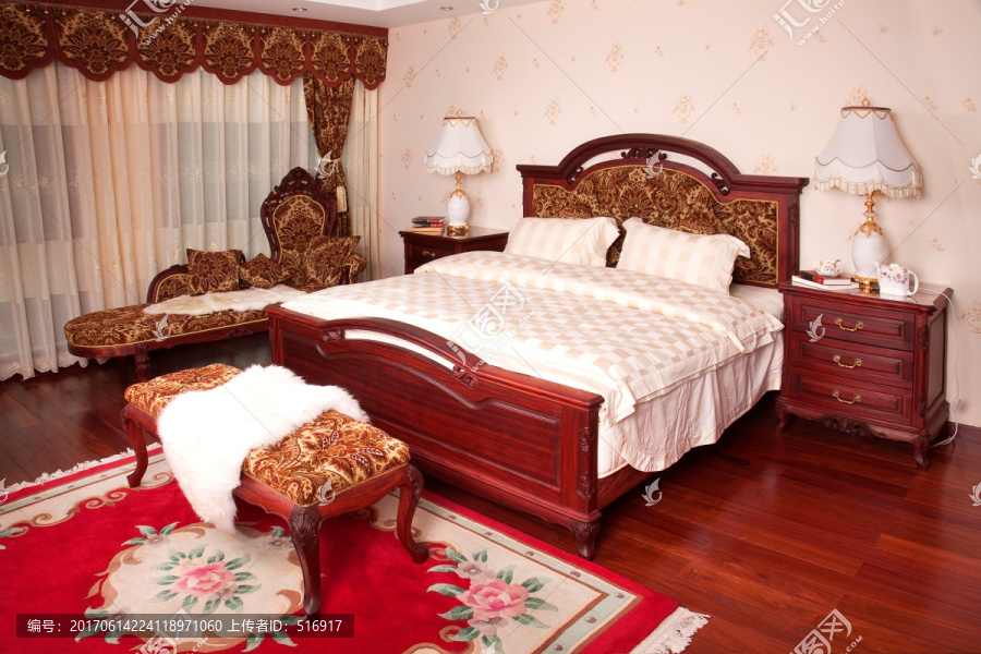 古典家具,红木家具红木床