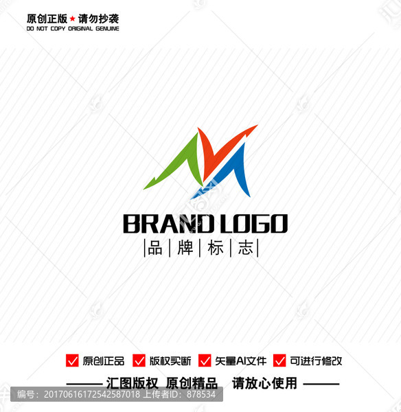 原创M装饰科技地产LOGO