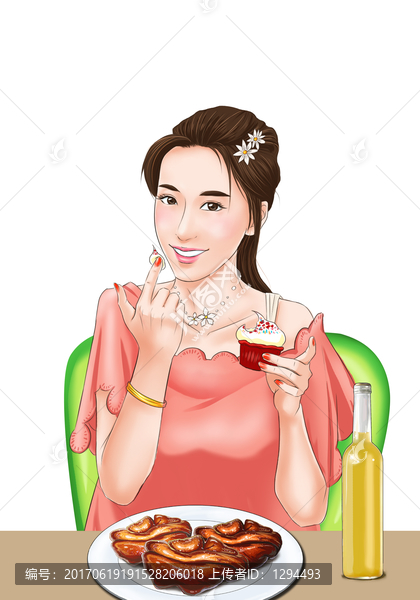 吃蛋糕的女孩